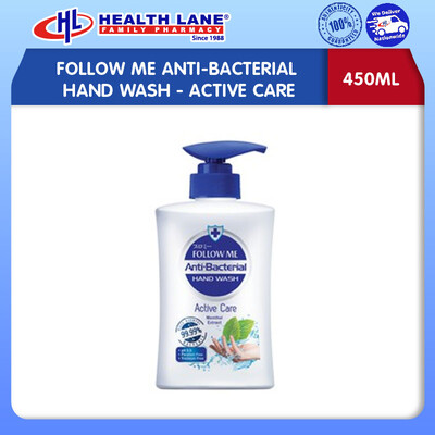 FOLLOW ME ANTI-BACTERIAL HAND WASH- ACTIVE CARE (450ML)